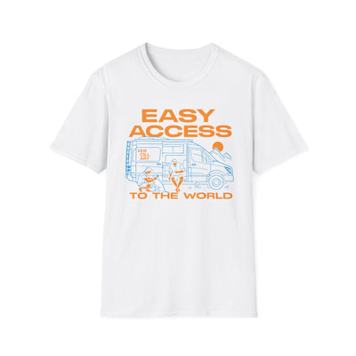 Easy Access Camper T-Shirt — "Easy Access to the World" Travel Van Tee