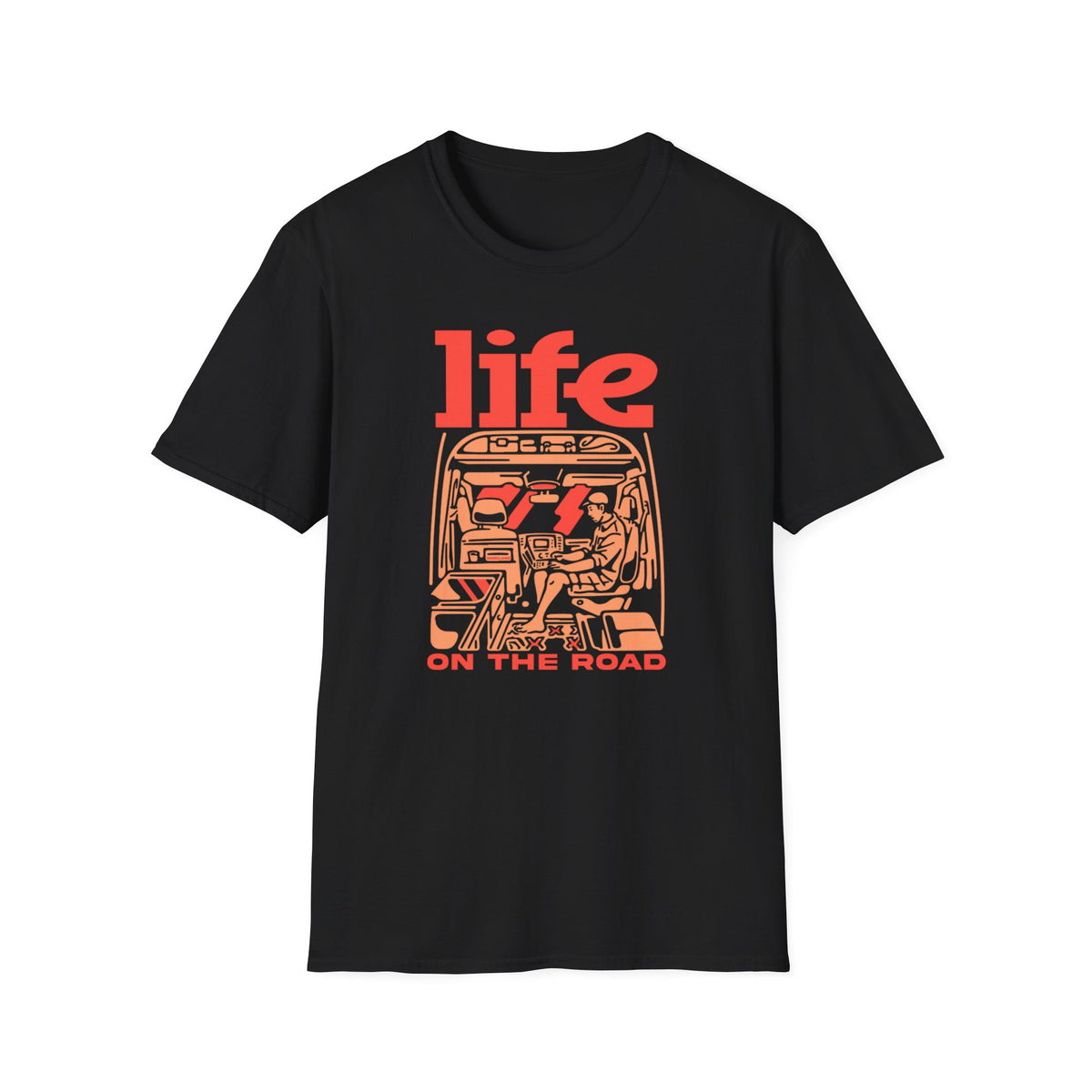 Life on the Road Tee – Van Interior Graphic T-Shirt