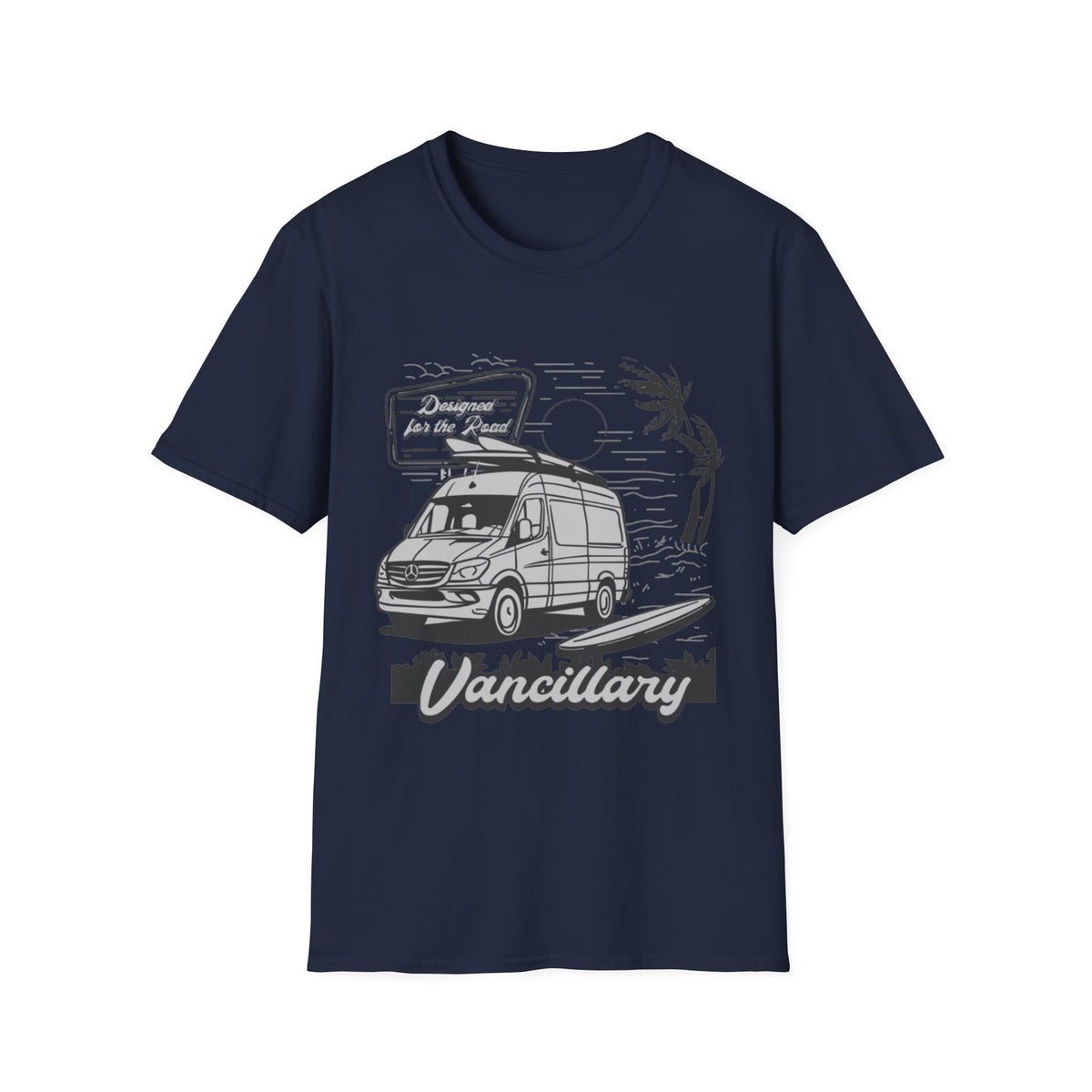 Vanlife Road Trip T-Shirt — "Vancillary" Camper Van Adventure Tee