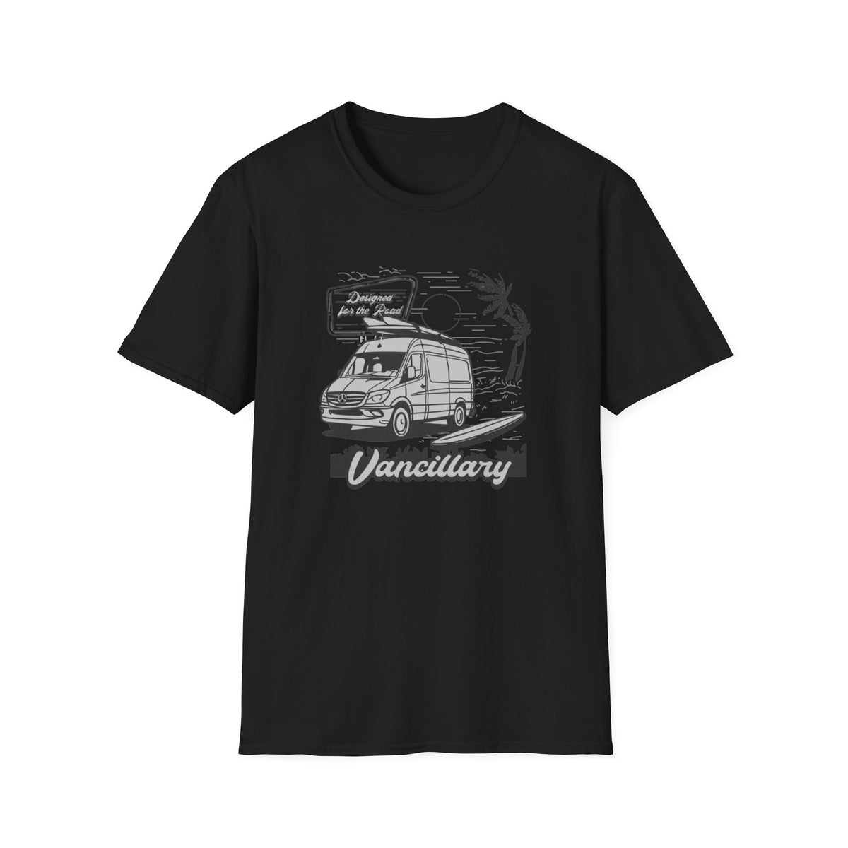 Vanlife Road Trip T-Shirt — "Vancillary" Camper Van Adventure Tee