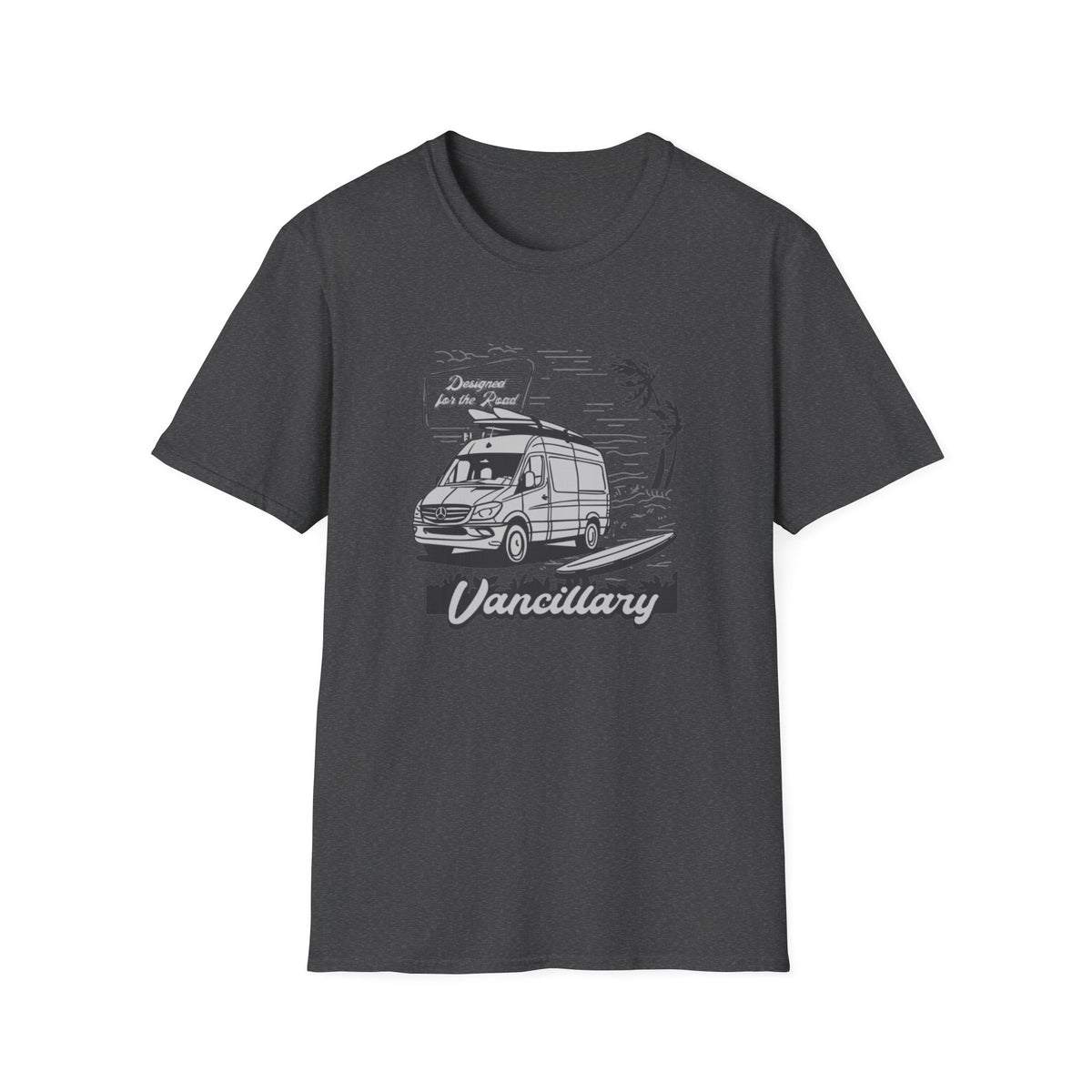 Vanlife Road Trip T-Shirt — "Vancillary" Camper Van Adventure Tee