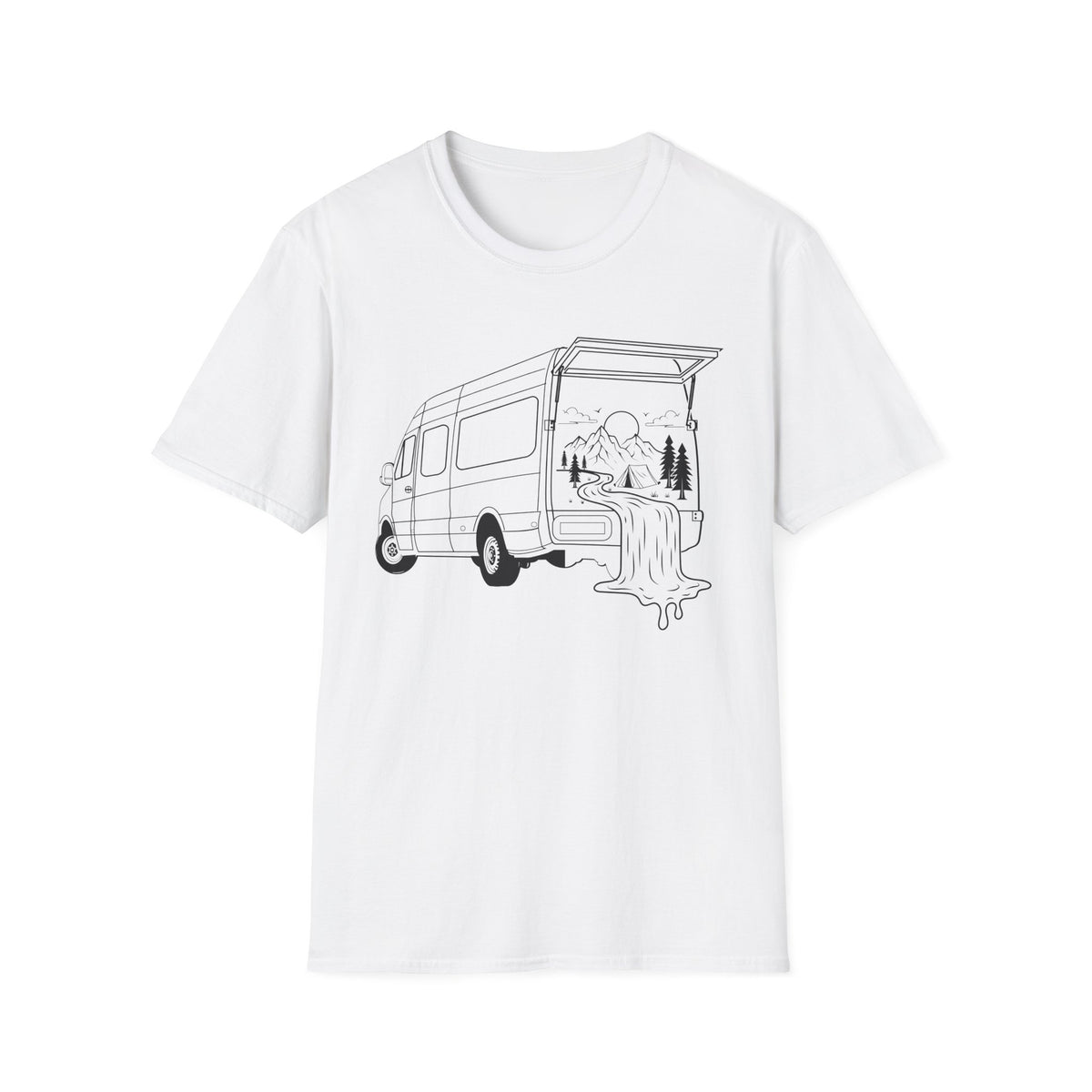 Wilderness Within Tee – Camper Van Line Art Graphic T-Shirt