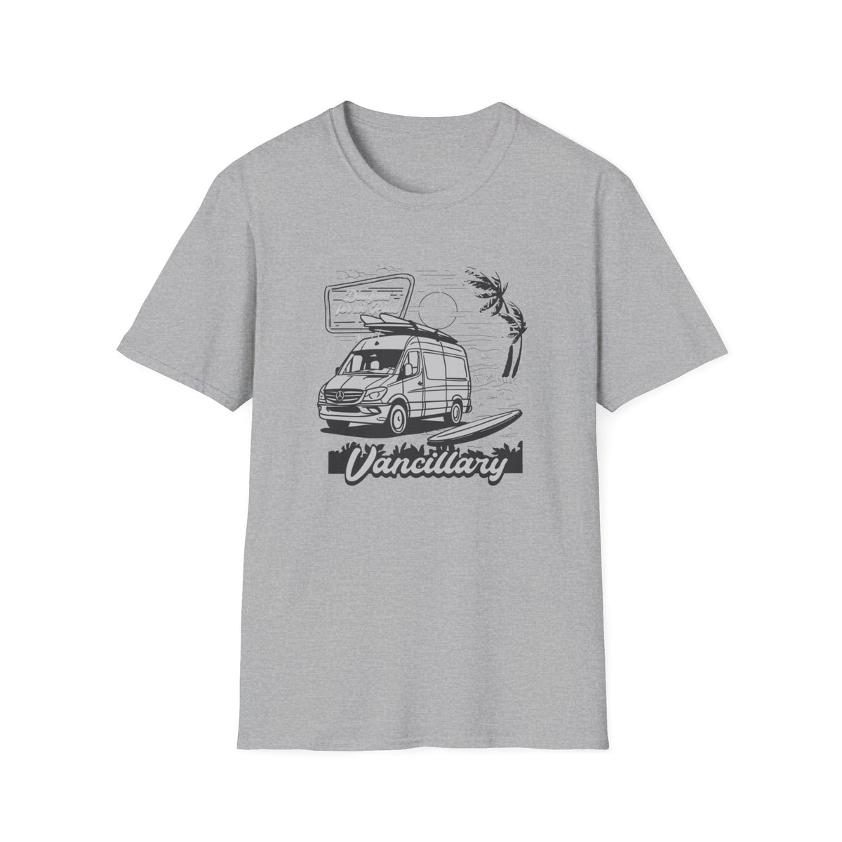 Vanlife Road Trip T-Shirt — "Vancillary" Camper Van Adventure Tee