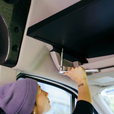 Final assembly of overhead shelf ford transit